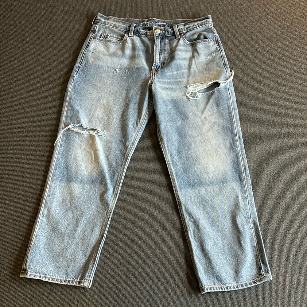 Old Navy High-Rise Slouchy Straight Cropped Jean